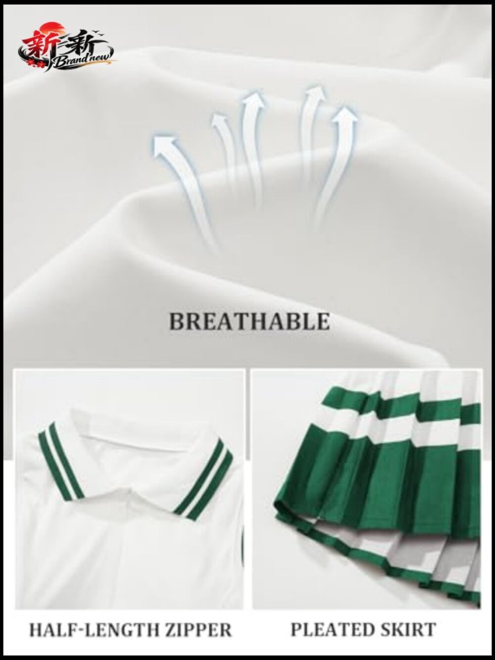 Sleeveless Golf Tennis Pickleball Dress with Built-in Bra & Shorts Pockets - Picture 5 of 7